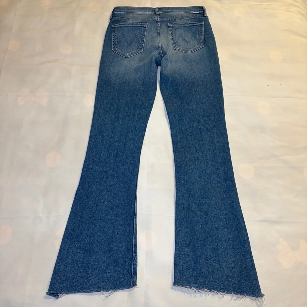 MOTHER- The Runaway Step Fray Flare Jeans in Leaps and Bounds Size 29
